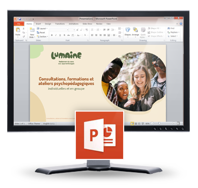 Modele powerpoint lumaine